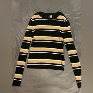 Womens striped H&M fitted long sleeve